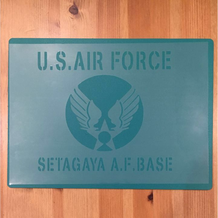 No.104 ステンシルシート U.S.A.F. US AIR FORSE ver2 U.S. 男前 ステンシルプレート ミリタリー アーミー_画像1