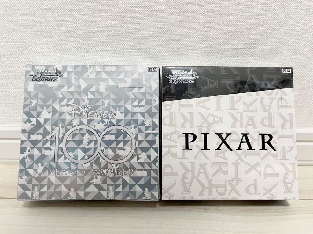 新品 未開封 シュリンク付 ヴァイスシュヴァルツ Disney 100 初版 PIXAR 再販 2box YEARS OF WONDER ディズニー100 カード wsb