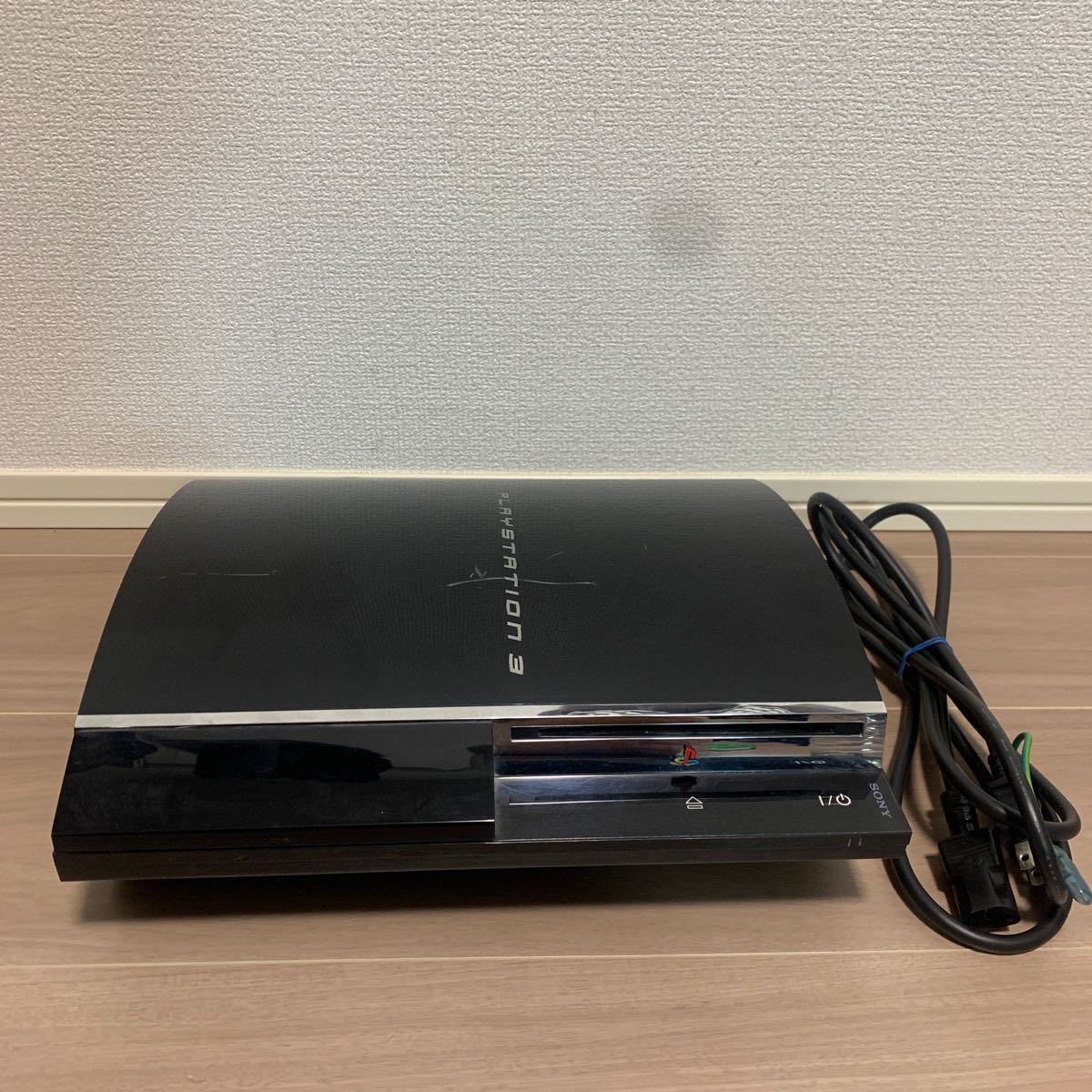 動作OK 現状販売 SONY PS3 初期型 ソニー PlayStation3 本体 CECHA00 プレステ3 ブラック 60GB / PS2 PSソフト 動作確認済み_画像1