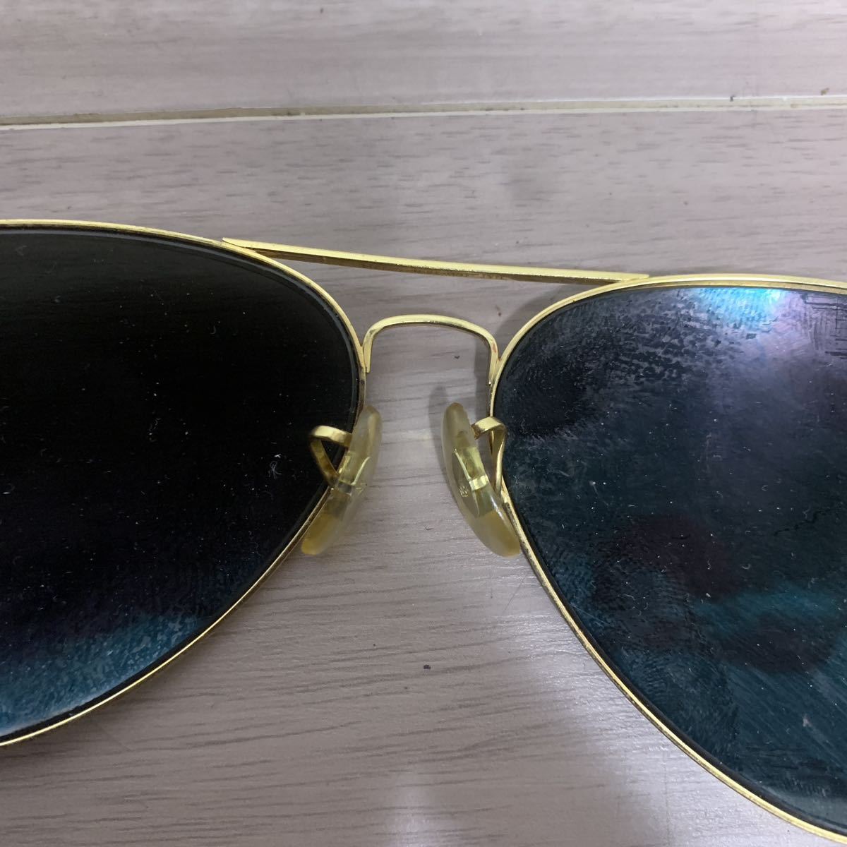 B&L Ray-Ban USA レイバン ティアドロップ メンズ サングラス ゴールドフレーム 6214 アビエーター AVIATOR _画像5