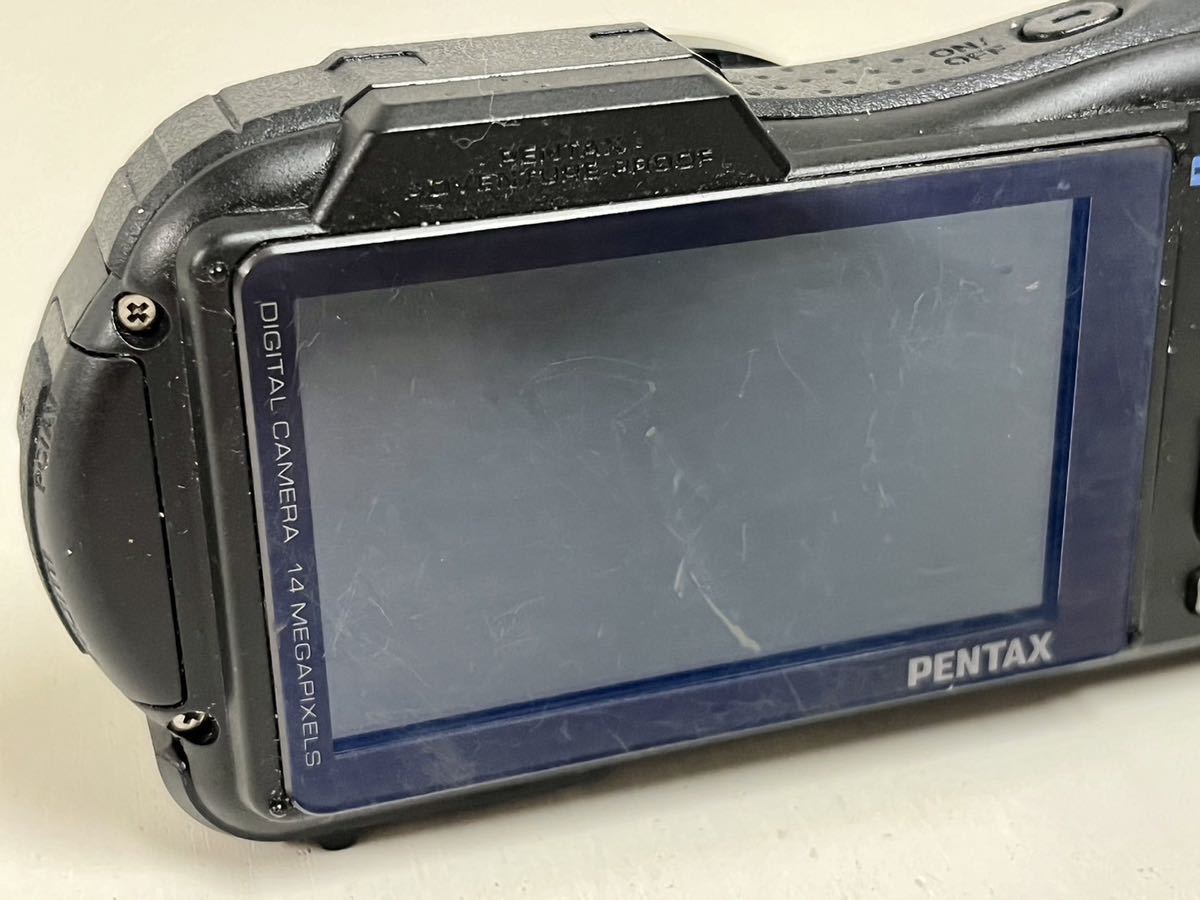 1h PENTAX ペンタックス Optio WG-1 GPS コンパクト デジタル カメラ イエロー ブラック カラビナ 付き_画像5