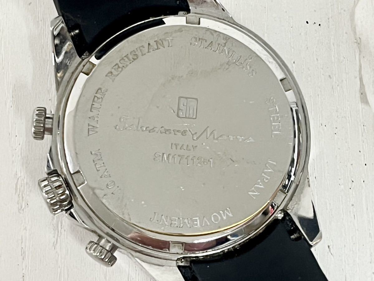 1h Salvatore Marra サルバトーレ マーラ クォーツ メンズ 腕時計 SM17112-1 クロノグラフ ブラック 文字盤 黒_画像7
