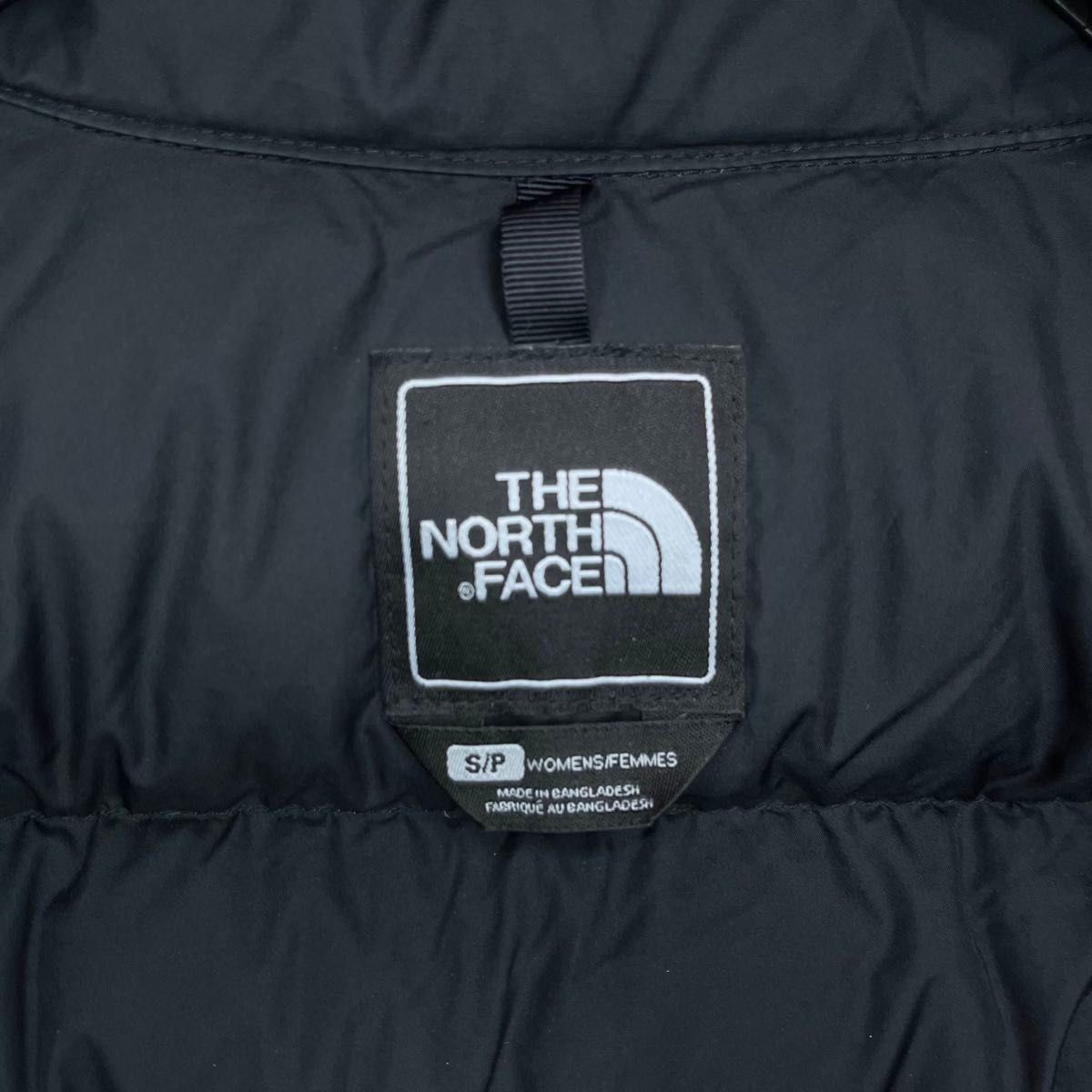 美品人気 ノースフェイス ダウンジャケット レディースS 700フィル ブラック THE NORTH FACE ロゴ刺繍