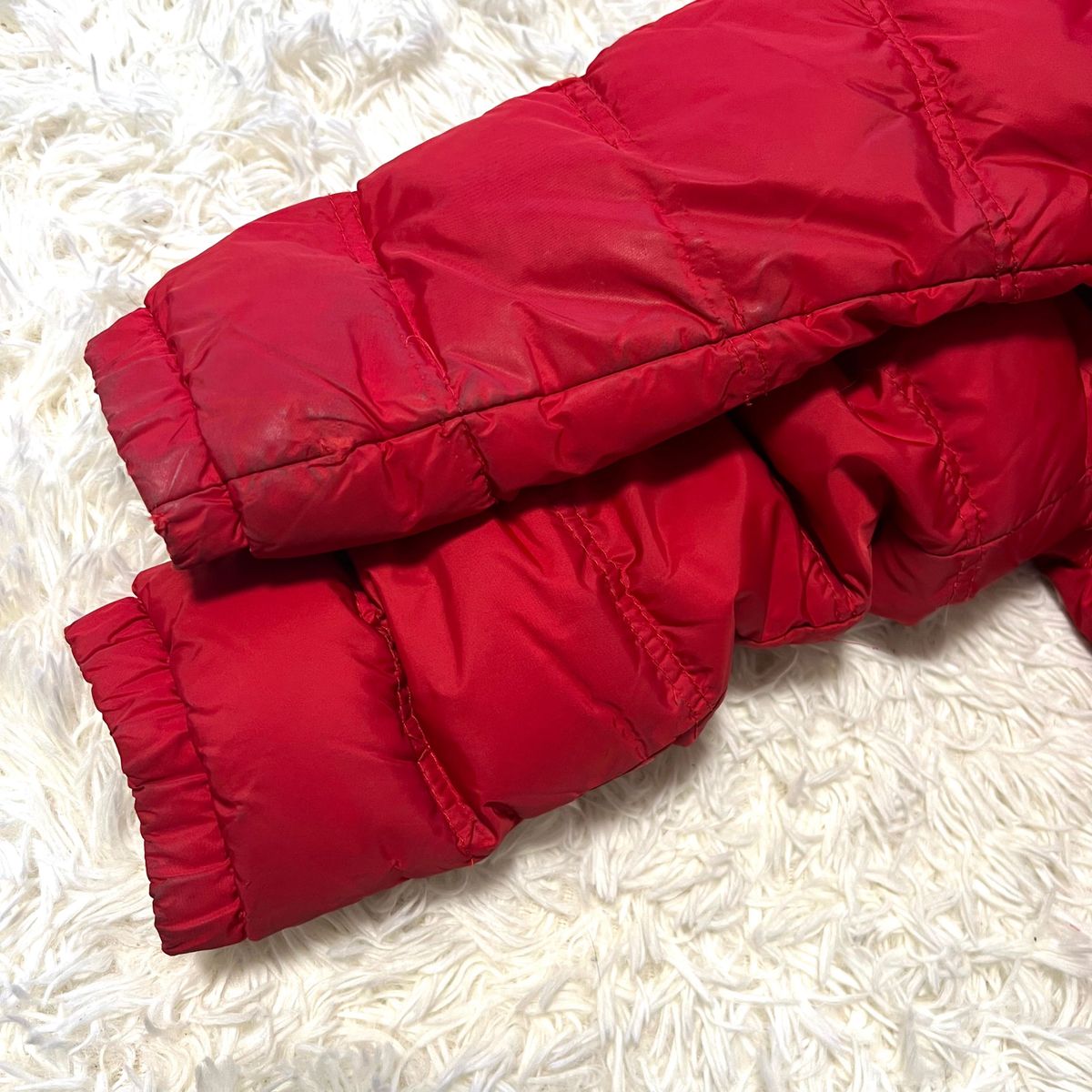 【良品】MONCLER モンクレール　ダウンジャケット　白タグ　赤　サイズ0(S相当) モルドバ製　