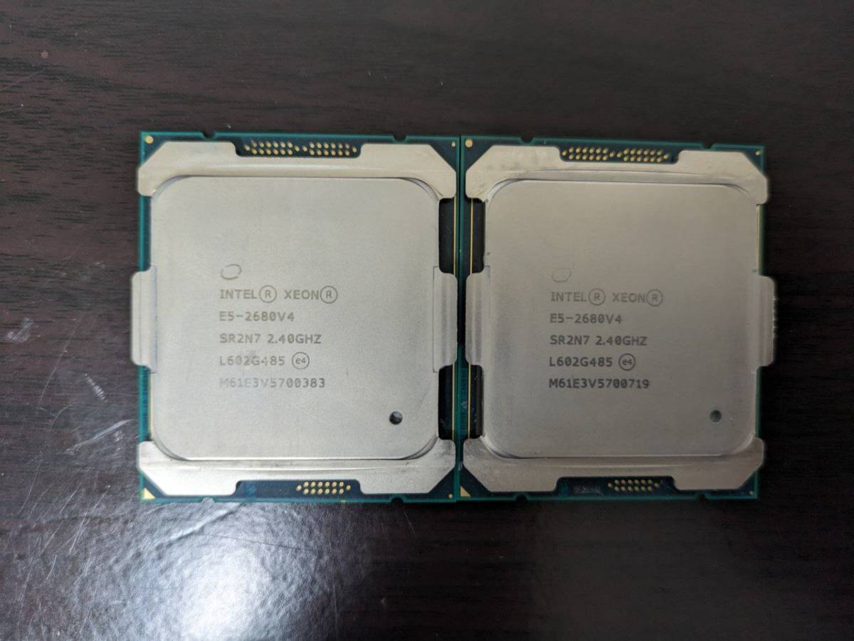 intel xeon e5-2680v4 LGA2011-3 2個セット　正規完動品 送料無料_画像1