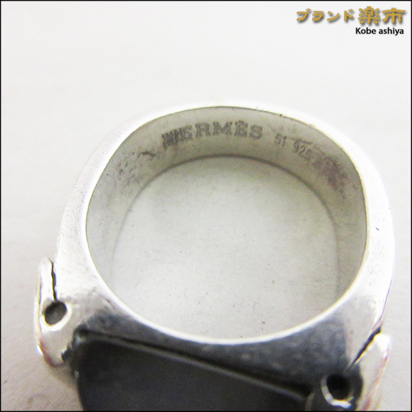 *HERMES Hermes кольцо кольцо аксессуары karu Ced колено лунный камень размер 51 SV925 серебряный * включая доставку 