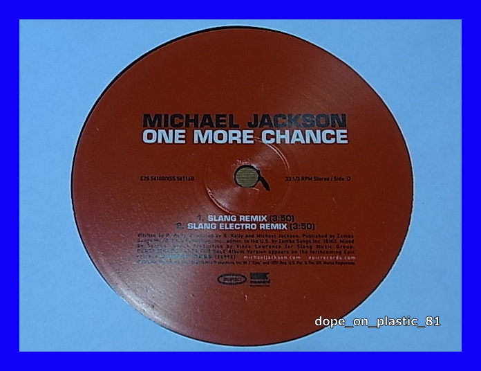 Michael Jackson / One More Chance/プロモオンリー/US Original/5点以上で送料無料、10点以上で10%割引!!/12'X2_画像5