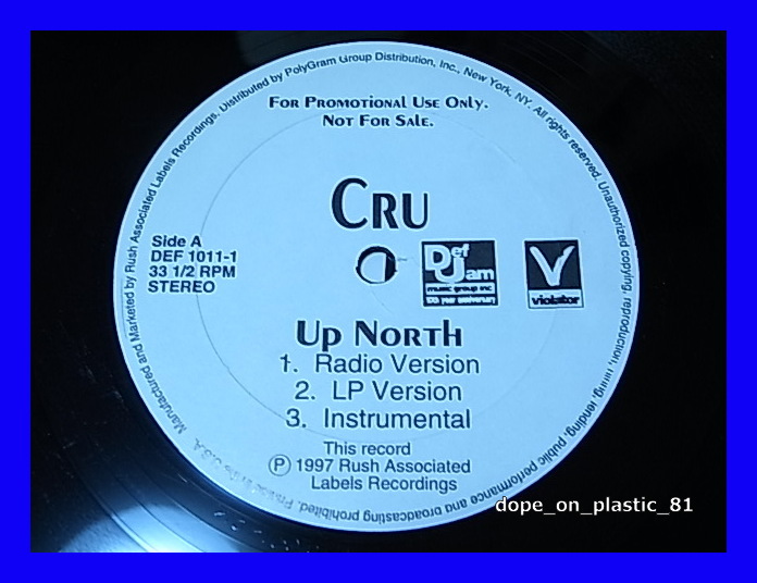 CRU / Up North / Pronto/プロモオンリー/US Original/5点以上で送料無料、10点以上で10%割引!!!/12'_画像2