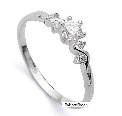  кольцо   18K RGP  платиновый   бриллиантовый  cz  цветок    кольцо   yu716e