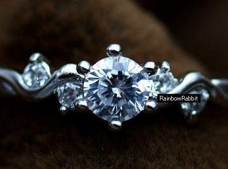  кольцо   18K RGP  платиновый   бриллиантовый  cz  цветок    кольцо   yu716e