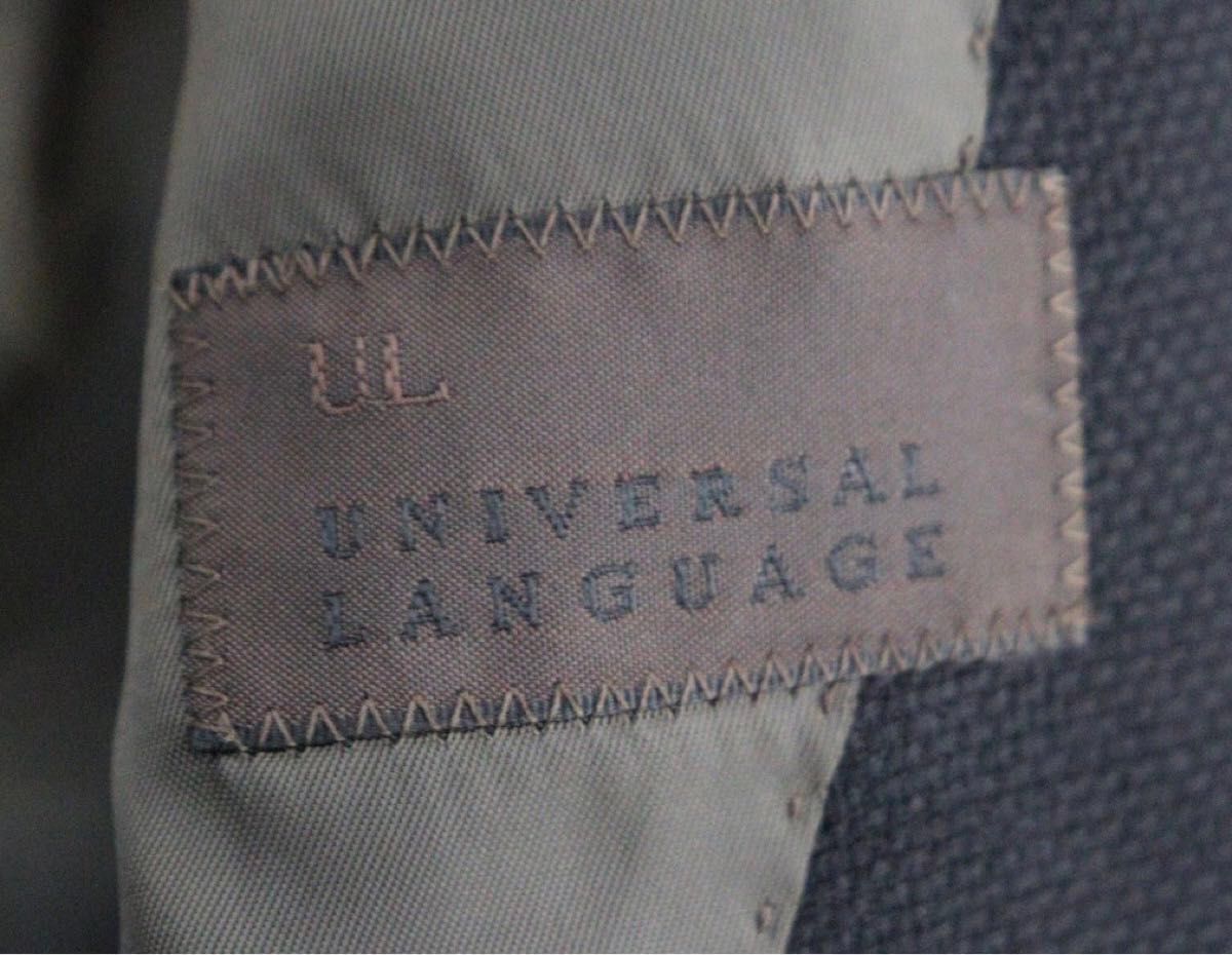 UNIVERSAL LANGUAGE ユニバーサル　ランゲージ　ブラック　 テーラードジャケット　super Fine wool 