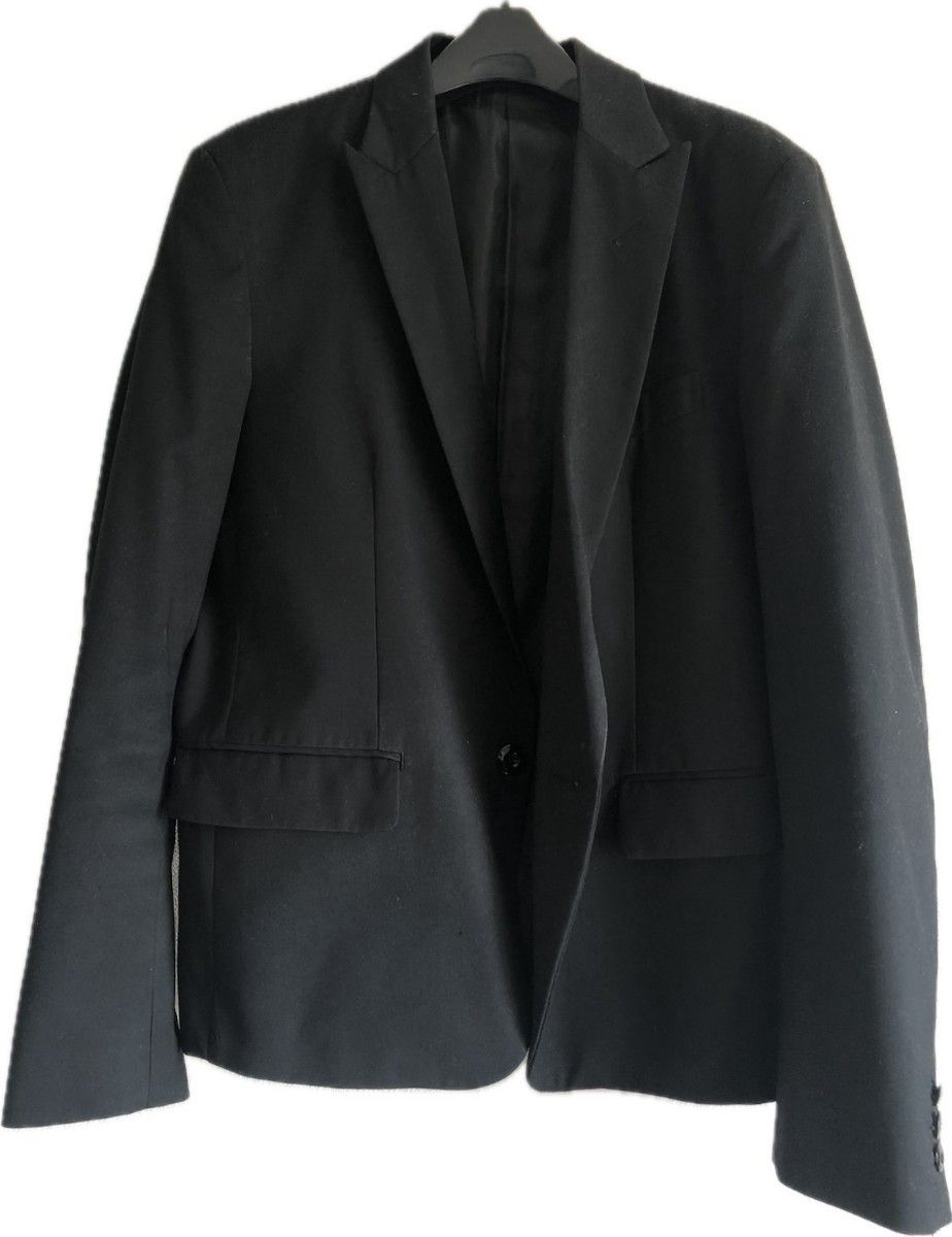 【中古品】semantic design（セマンティックデザイン）ジレ、テーラードジャケット【色】黒【サイズ】M（着丈62肩巾41