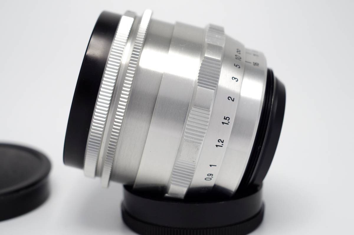 【美品 希少】M42 Carl Zeiss Jena Flektogon 2,8/35mm ツァイス フレクトゴン 12枚羽 銀鏡胴 1955年製 f2.8 微かなバルサム切れあり_画像3