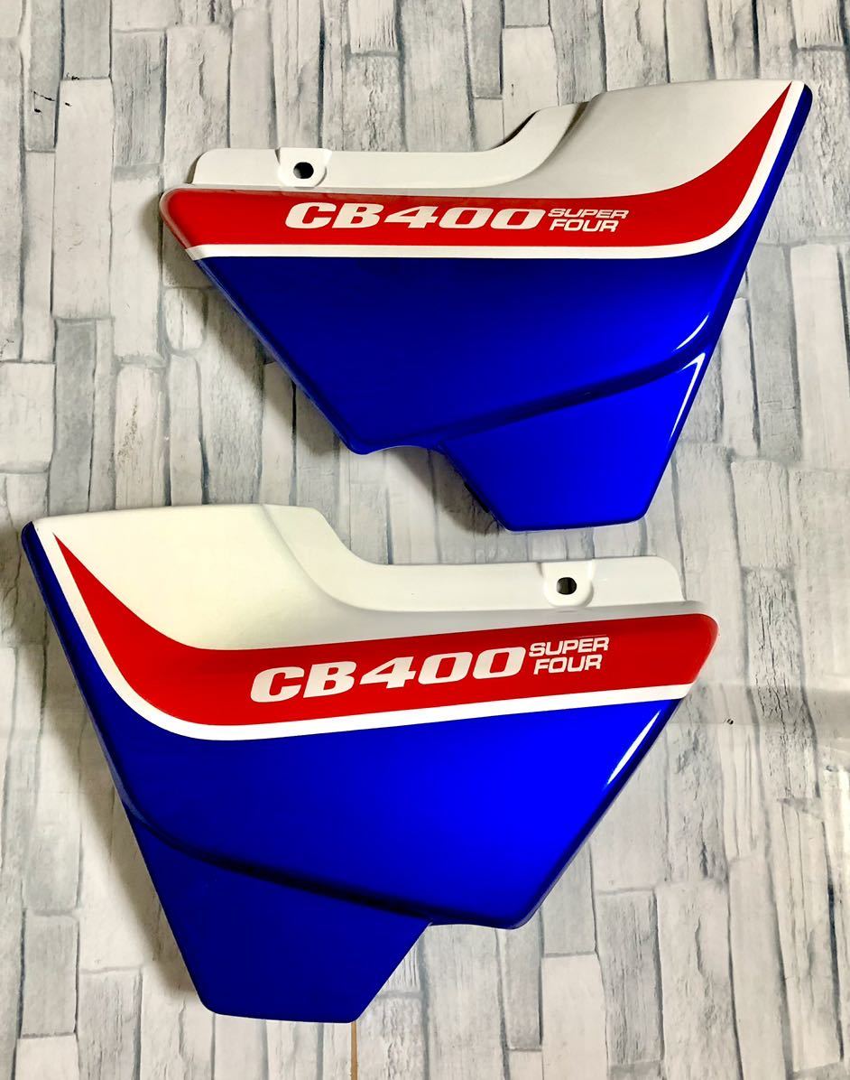 【送料無料】CB400SF トリコロールカラー 塗装済み サイドカバー 左右セット NC42 Revo NC39 スペック3 青白 サイドカウル 純正互換品_画像10