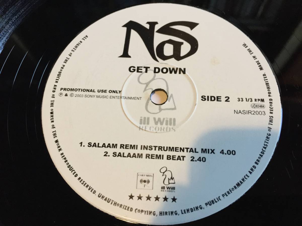 ★Nas / Get Down Promo盤12EP ★Qsjn2★ の画像2