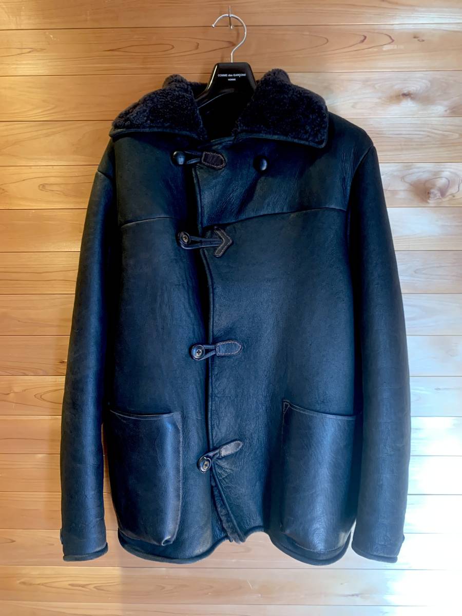 ★ 45R【別注品】Henry Cuir / アンリークイール 羊革 ムートン レザージャケット ハンドメイド イタリア製【定価48万円】_画像1