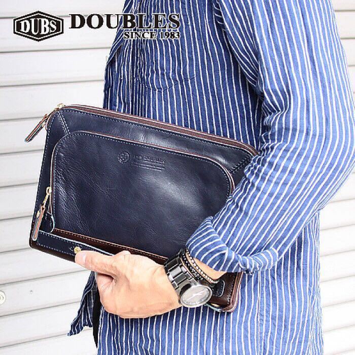 * natural material use cow leather original leather 2way JRI 1956 harvest HARVEST double sDOUBLES clutch bag shoulder bag navy *