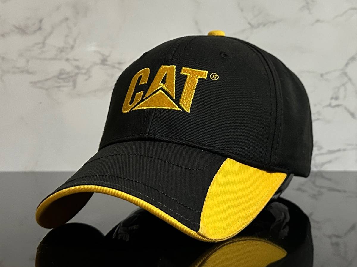 【未使用品】52D★Caterpillar CAT キャタピラー キャップ 帽子 CAP クールなレーシングデザインのブラックコットン素材！《FREEサイズ》_画像2