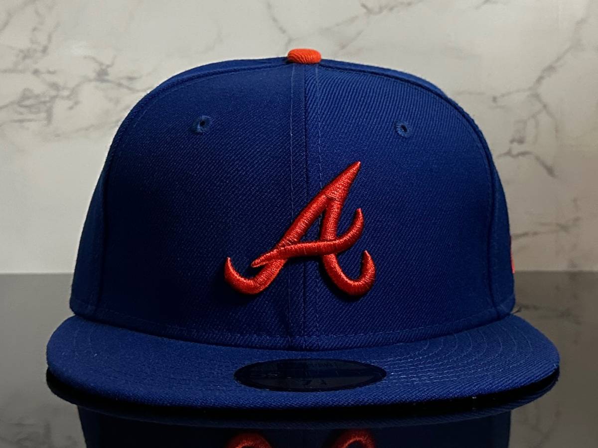 【未使用品】54A★NEW ERA ニューエラ 59FIFTY×MLB アトランタ ブレーブス Atlanta Braves コラボキャップ 帽子 CAP《SIZE7 1/4・57.7㎝》_画像2