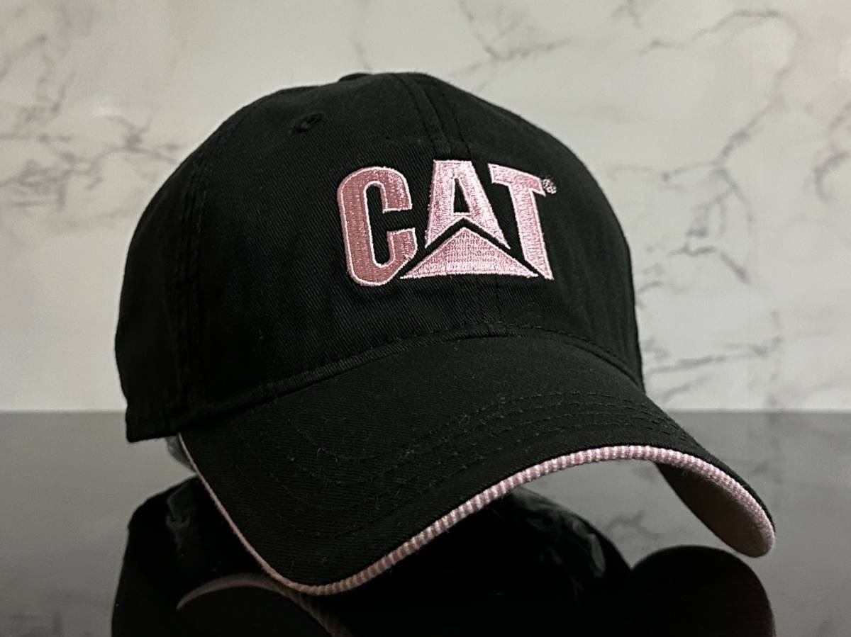 【未使用品】54D 訳あり★Caterpillar キャタピラー CAT キャット キャップ 帽子 CAP クールなブラックのコットン素材！《FREEサイズ》_画像1