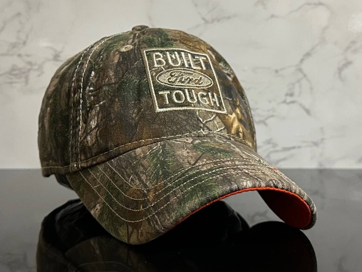 【未使用品】55D★Ford BUILT TOUGH フォード・ビルトタフ キャップ 帽子 CAP REALTREE製ウット系迷彩柄のコットン素材！《FREEサイズ》_画像2