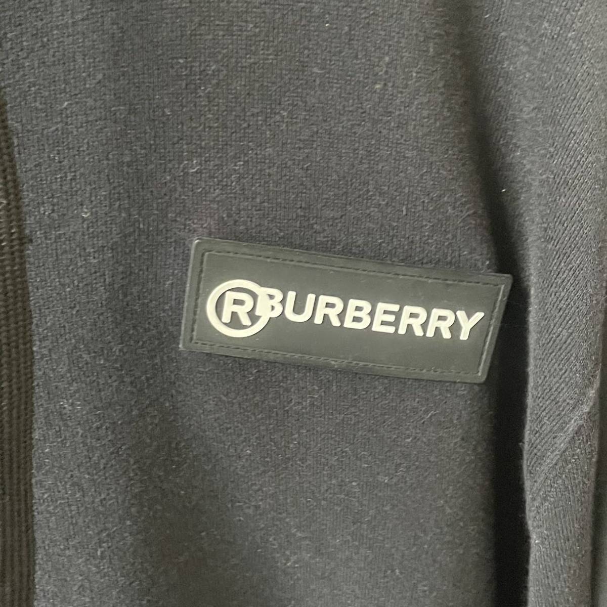 美品・希少 バーバーリ BURBERRYアームロゴヴィンテージ ノバチェック ジップアップパーカー Lサイズ　ブラック_画像5