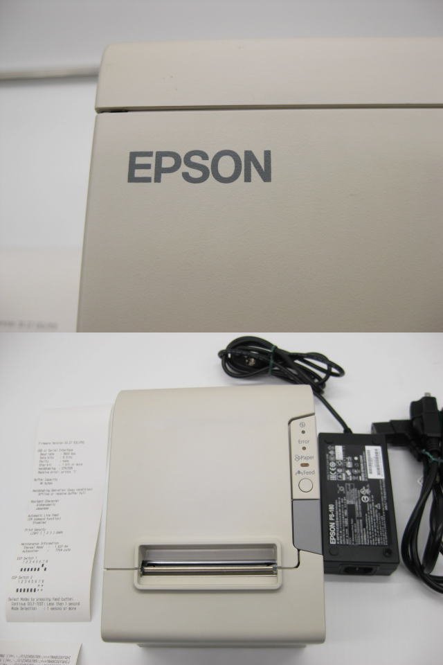 ◇EPSON/エプソン◇サーマルプリンター◇TM-T88V◇M244A◇USB・RS-232C◇レシートプリンター◇80mm◇印字良好◇現状渡し◇T0004_画像2