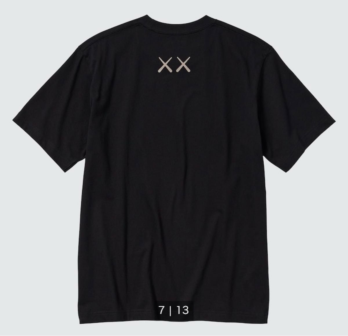 新品 UNIQLO カウズ UT グラフィックTシャツ 半袖　XXL ユニクロ 黒 ブラック Tシャツ 男女兼用