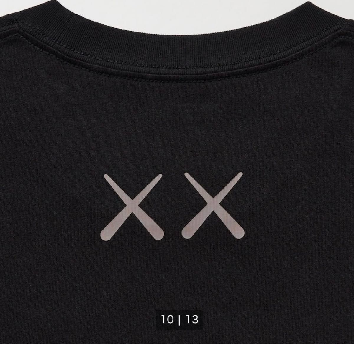 新品 UNIQLO カウズ UT グラフィックTシャツ 半袖　XXL ユニクロ 黒 ブラック Tシャツ 男女兼用