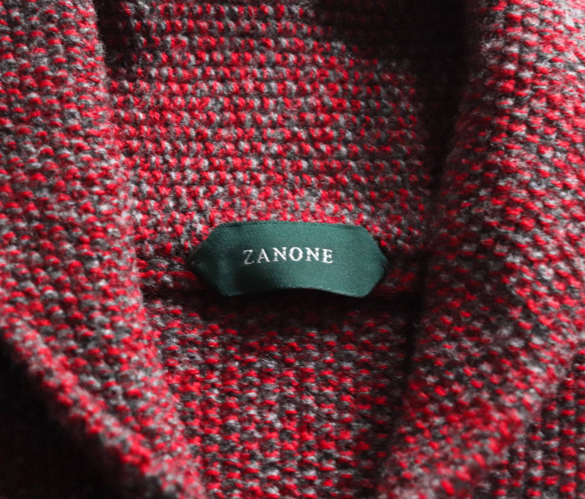 新品 ZANONE イタリア製 モヘア混 ウール ニット セーター リブ 48 新品 ZANONE イタリア製 モヘア混 ウール ニット セーター リブ 48