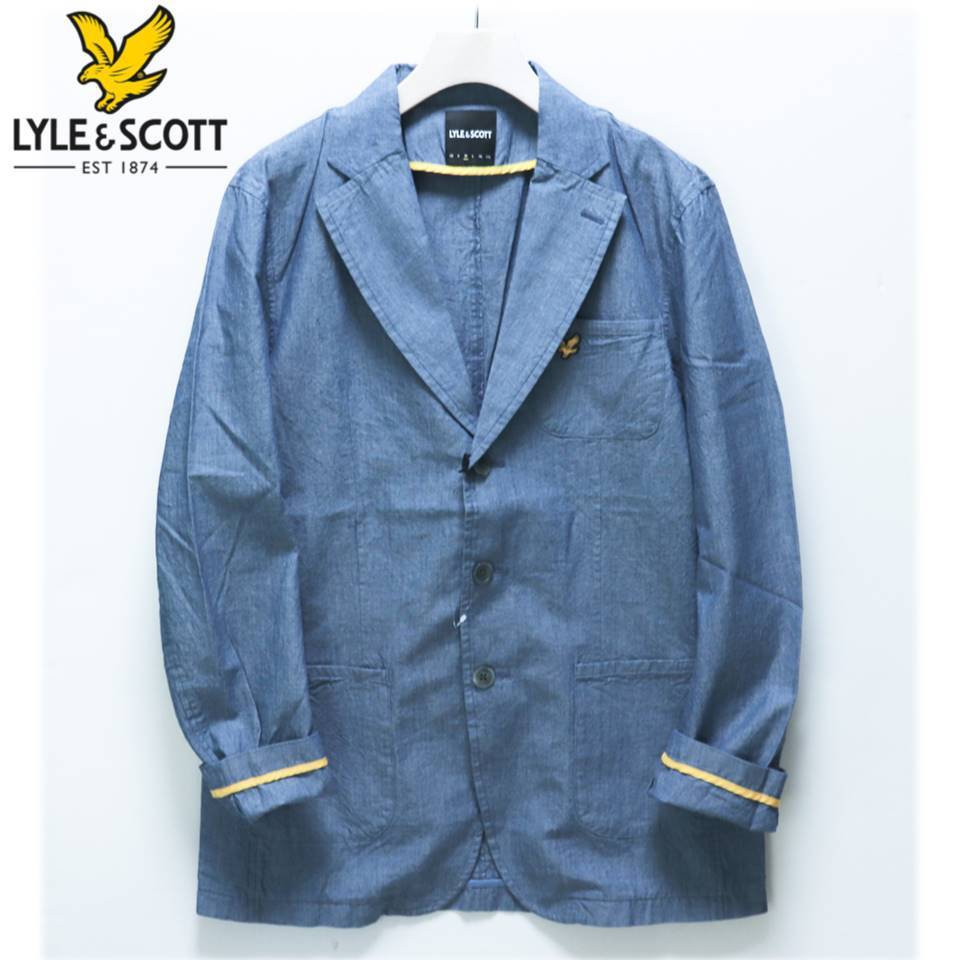 《LYLE&SCOTT ライル＆スコット》新品 定価29,700円 軽量 ストーンバイオ加工 3Bダンガリージャケット M A9305