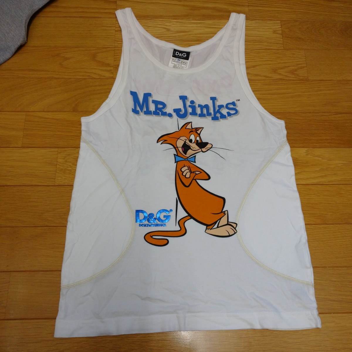 即決!ディーアンドジータンクトップM白ホワイトMr.Jinks PIXIE&DIXIE D&G