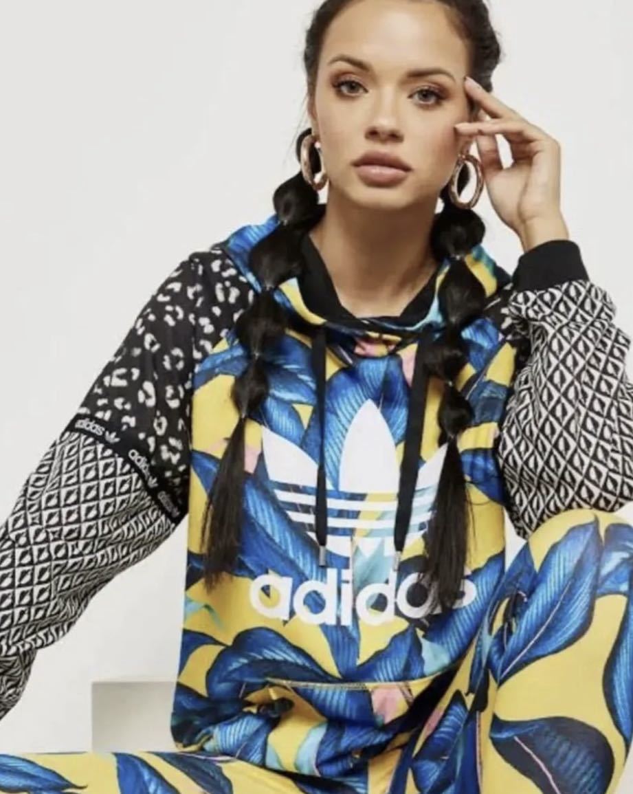 adidas originals × The Farm Company アディダス ファーム コラボ 花柄 プルオーバーパーカー Lサイズ / jeremy scott rita ora_画像3