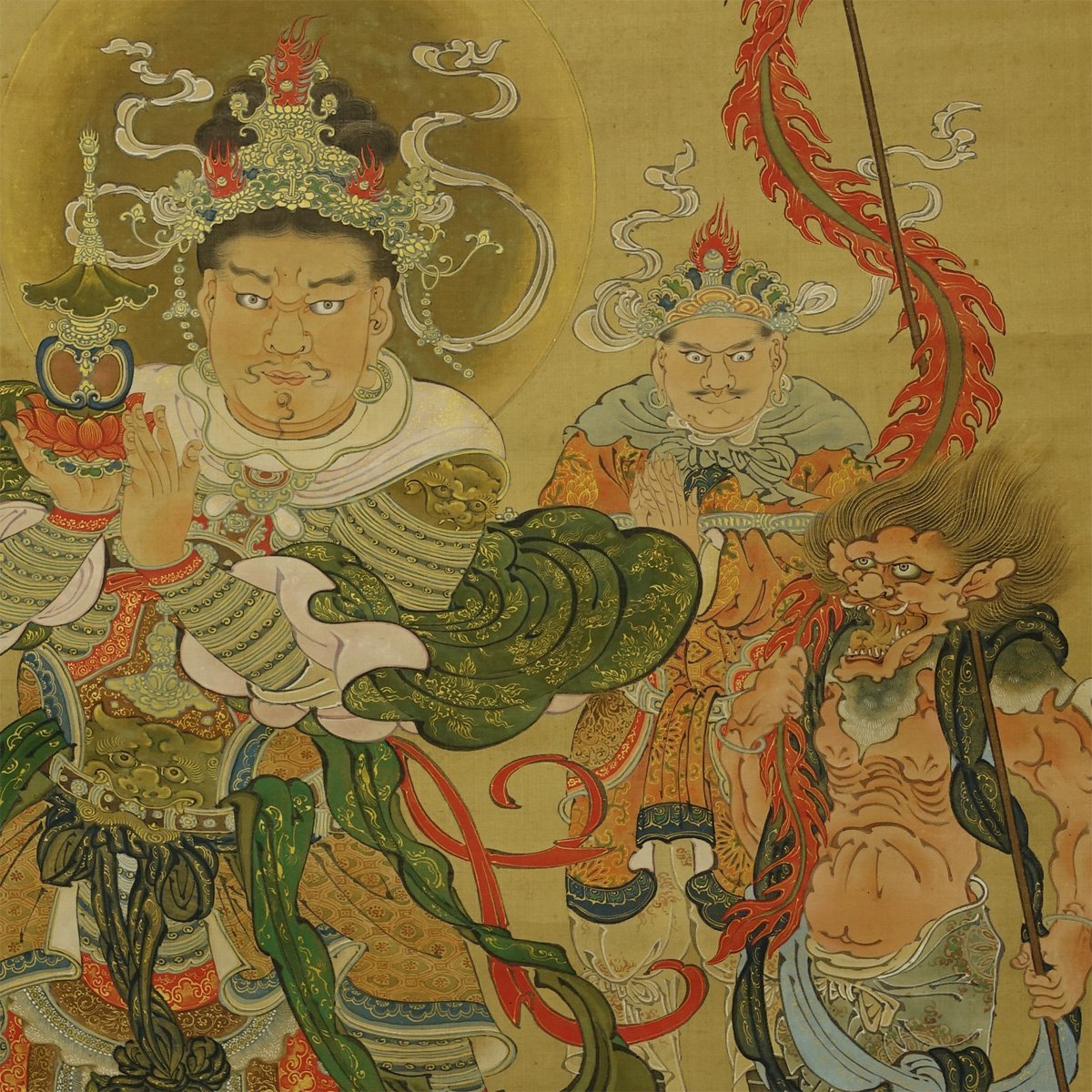 真作】喜聞◇『谷文晁 毘沙門天像』 1幅 古筆 古文書 古書 日本 真作】喜聞◇『谷文晁 毘沙門天像』 1幅 古筆 古文書 古書 日本