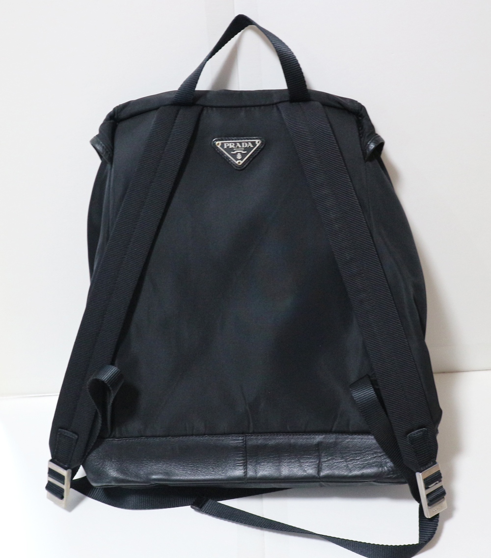 [G card attaching ]PRADA rucksack | triangle plate Prada backpack 