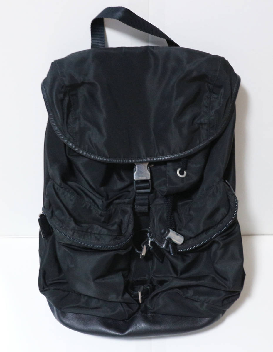 [G card attaching ]PRADA rucksack | triangle plate Prada backpack 