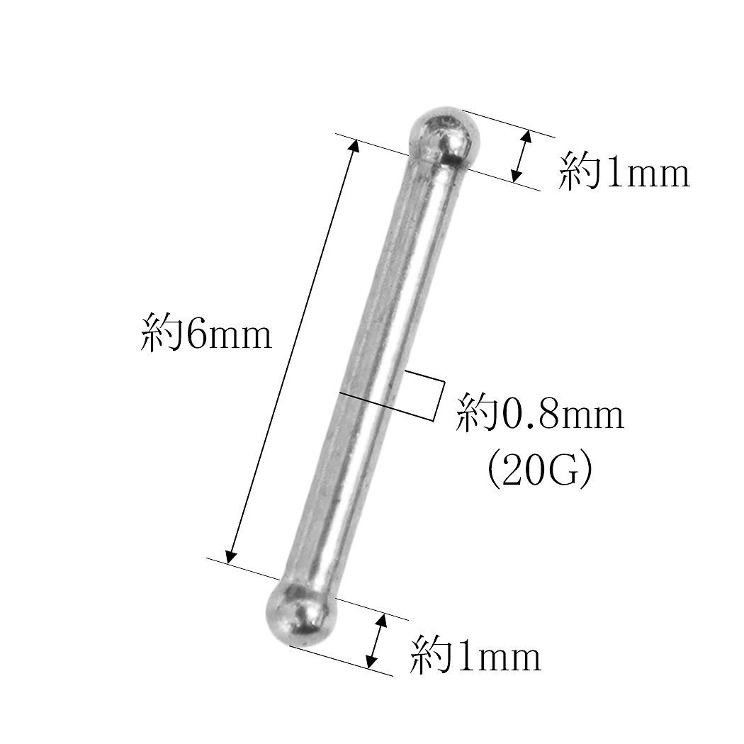 898 サージカルステンレス ボディピアス ノストリル 鼻ピアス ノーズスタッド ストレート スタッドピアス_画像4