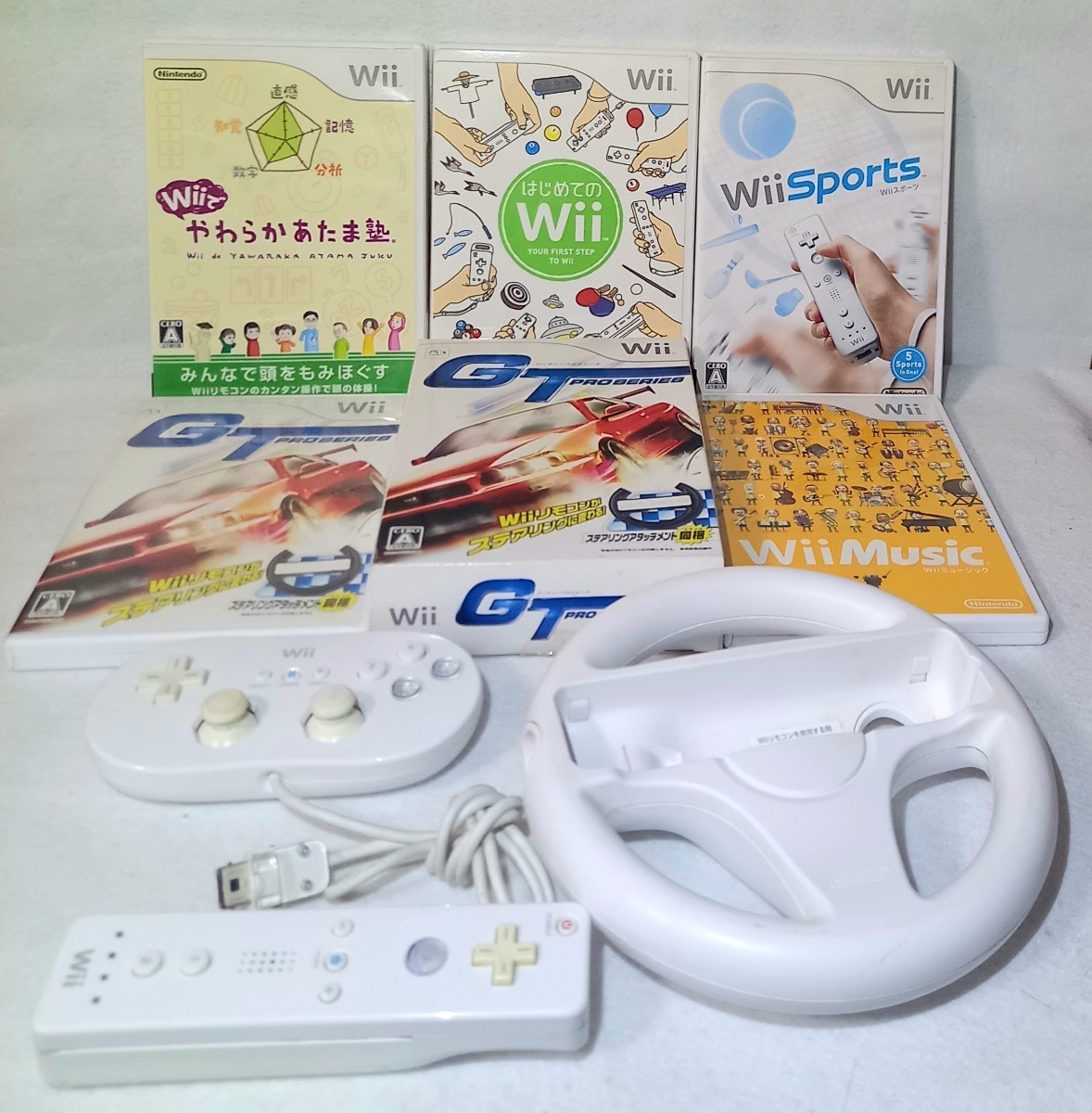 １円スタート Wii ソフト ハンドル コントローラーまとめ売り_画像1