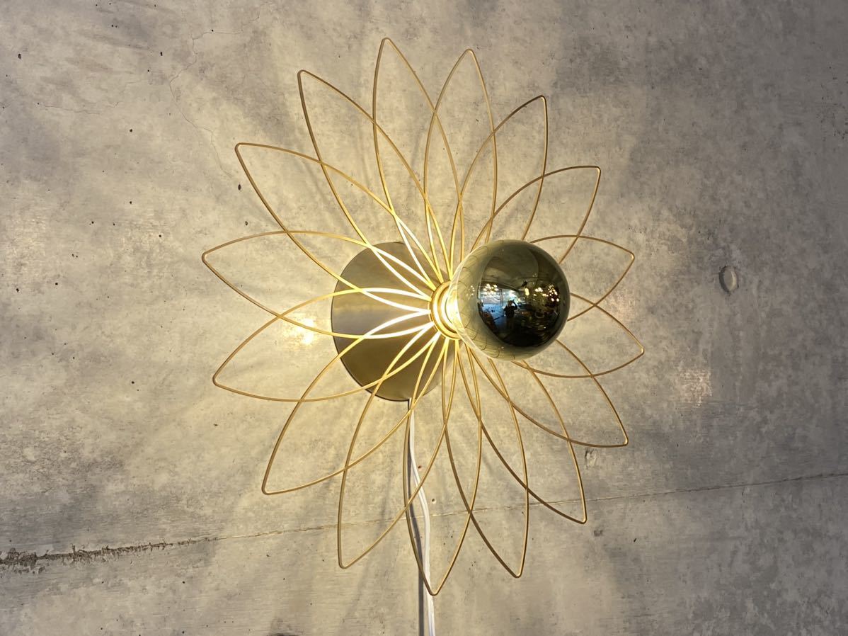 sunflower wall lamp(検 ミッドセンチュリー,ブラケットライト,midcentury,サンフラワークロック,スプートニク,ジョージネルソン,パントン_画像1