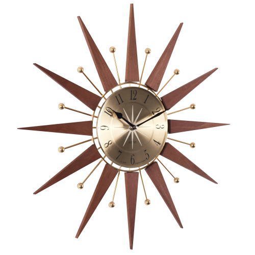 Sunburst Clock(midcentury,サンバースト,スターバースト,ビンテージクロック,ミッドセンチュリー,イームズ,50's,スペースエイジの画像2