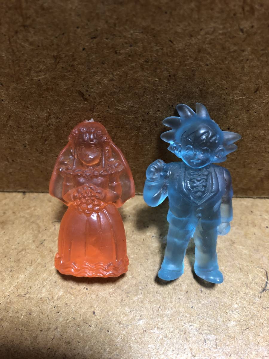 バンダイ ドラ消し ドラゴンボール 消し 当時モノ 孫悟空 & チチ 結婚 ウェディング クリア2種 現状渡し