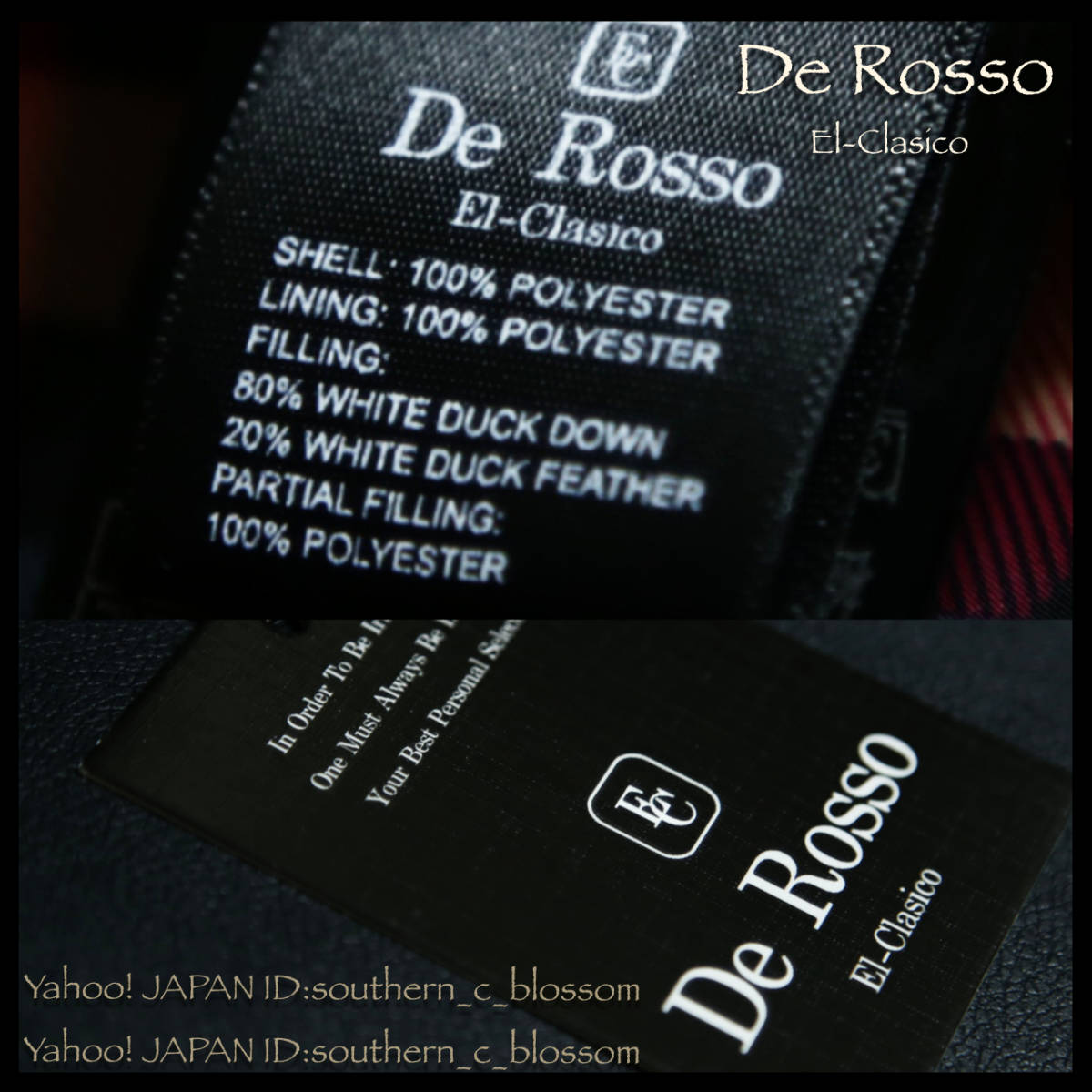 新品*De Rosso Filling80% 希少ホワイトダック ダウンジャケット 赤 M ■ メンズ アウター フード取り外し可 ブルゾン コート ジャケット_画像8