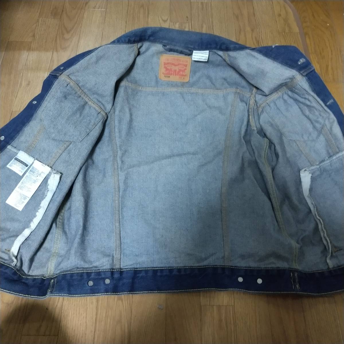 【USED品】★Levi’s リーバイス デニムジャケット 72334 サイズL ★現状渡し★の画像7