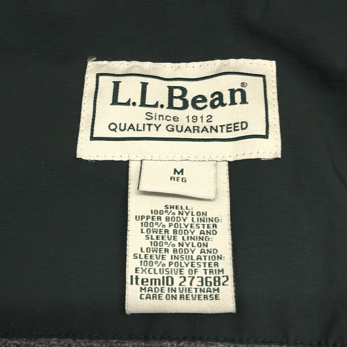 ◆L.L.Bean エルエルビーン Thinsulate エコダウンパーカー M 深緑 ダークグリーン ダウンジャケット アウトドア キャンプ メンズ 紳士_画像3