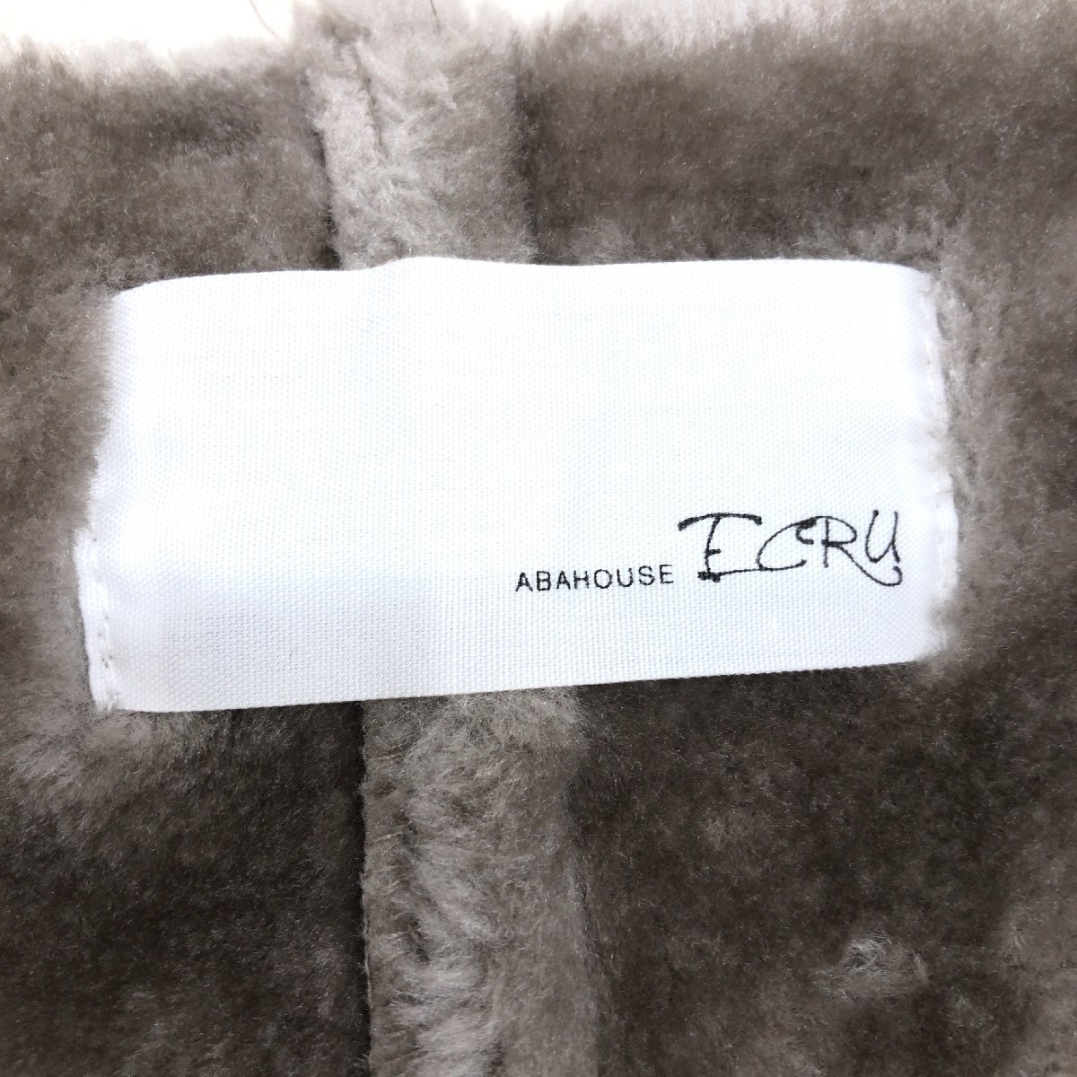 *ABAHOUSE ecru Abahouse ecru mouton Touch no color coat M corresponding light gray fake mouton reverse side boa fur domestic regular goods 