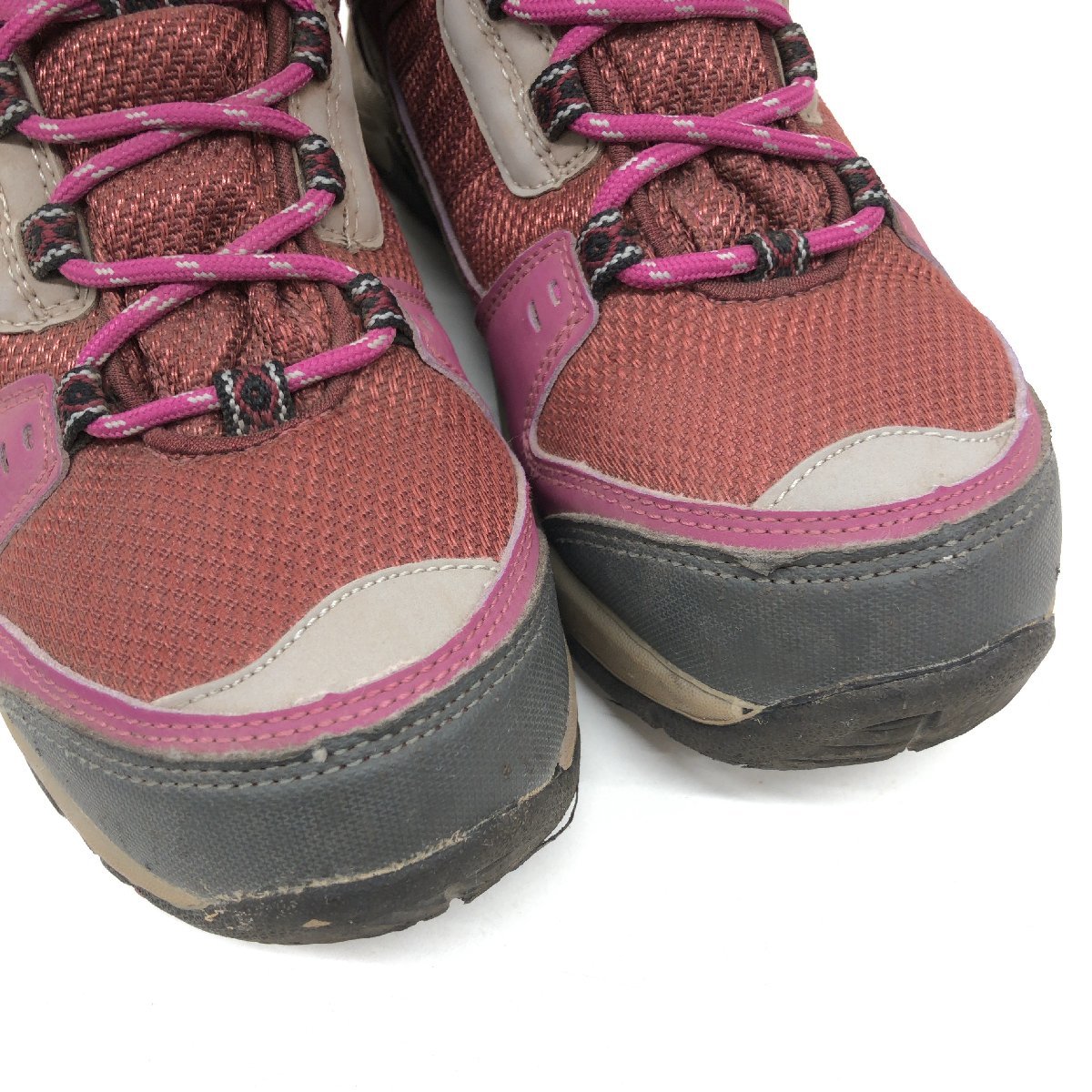 ●HI-TEC ハイテック ウォータープルーフ トレッキングシューズ 22.5cm ピンク系 アウトドアシューズ 登山靴 ハイキング レディース 女性用の画像9