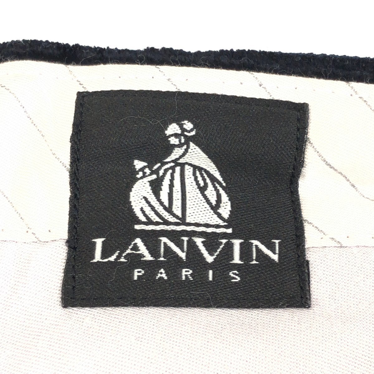 ●LANVIN ランバン コーデュロイ スラックス パンツ 82 黒 ブラック カジュアル 古着 ヴィンテージ メンズ 紳士_画像3