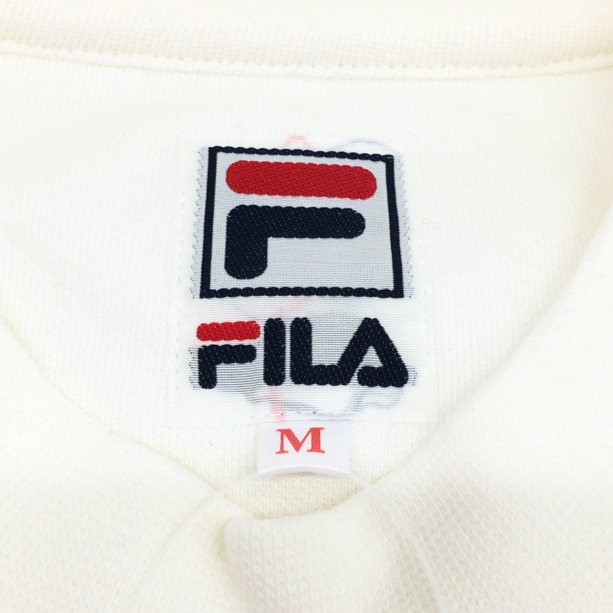 ●新品 FILA フィラ ロゴ刺繍 スウェット 上下セットアップ M オフホワイト ルームウェア 部屋着 パジャマ レディース 女性用 未使用_画像7