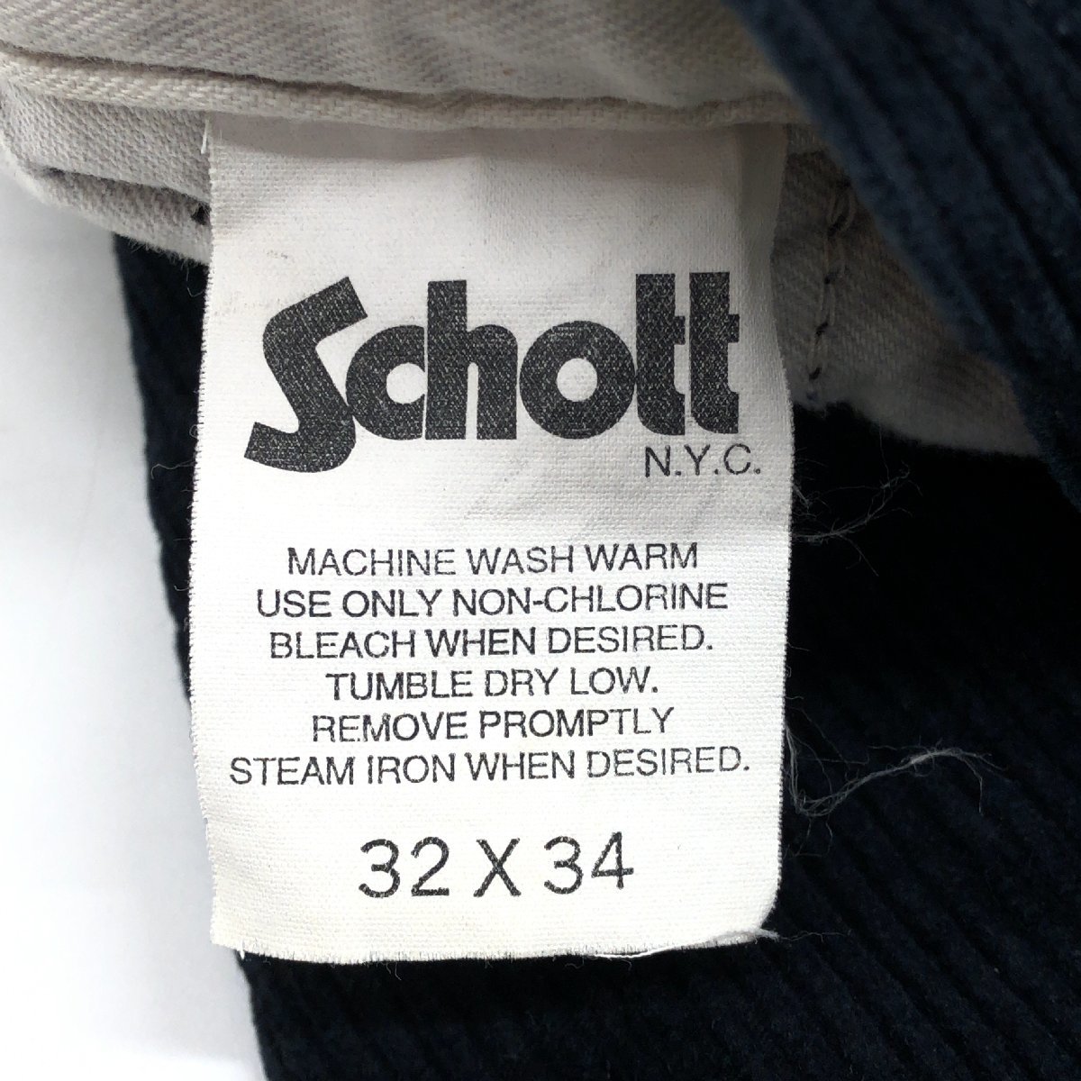 ●90's～ Schott ショット コーデュロイ パンツ 32 w84 濃紺 ネイビー 日本製 アメカジ 古着 ヴィンテージ 国内正規品 メンズ 紳士_画像3