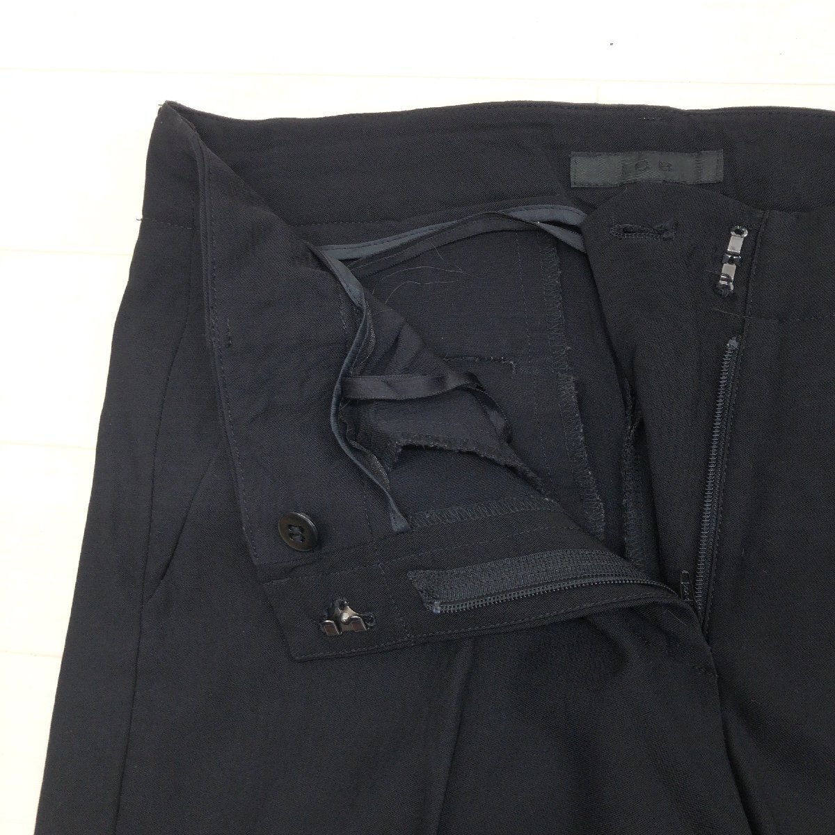●iCB アイシービー ウールブレンド ストレッチ パンツ スーツ 上下セットアップ 42(XL) 黒 ブラック 日本製 LL 2L ゆったり 大きい 女性用_画像8